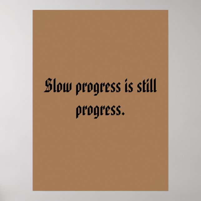 Poster Citações de Motivação GYM E Castanho Claro (Frente)