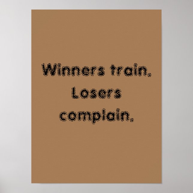 Poster Citações de Motivação GYM E Castanho Claro (Frente)