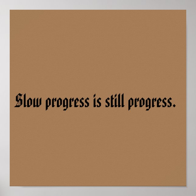 Poster Citações de Motivação GYM E Castanho Claro (Frente)