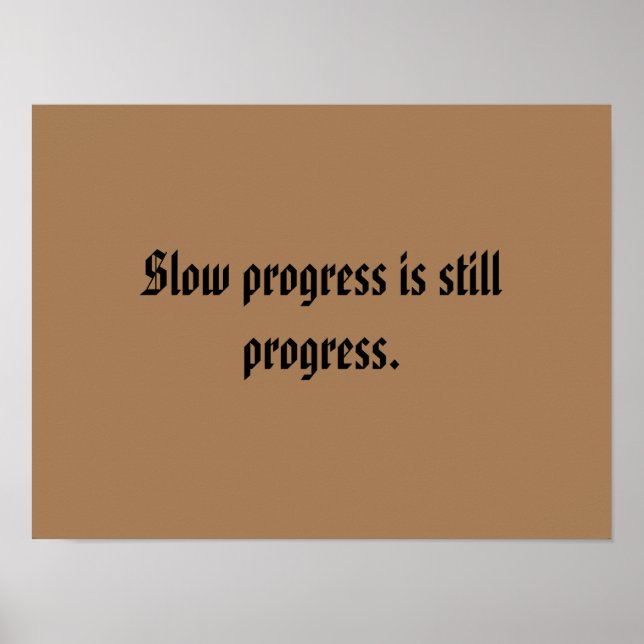 Poster Citações de Motivação GYM E Castanho Claro (Frente)