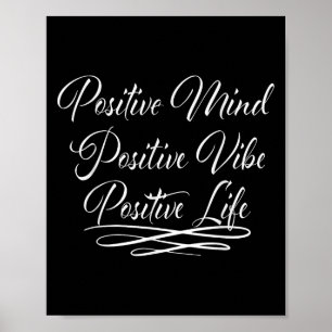 Poster Citações de Motivação para a Vida e Mente Positiva