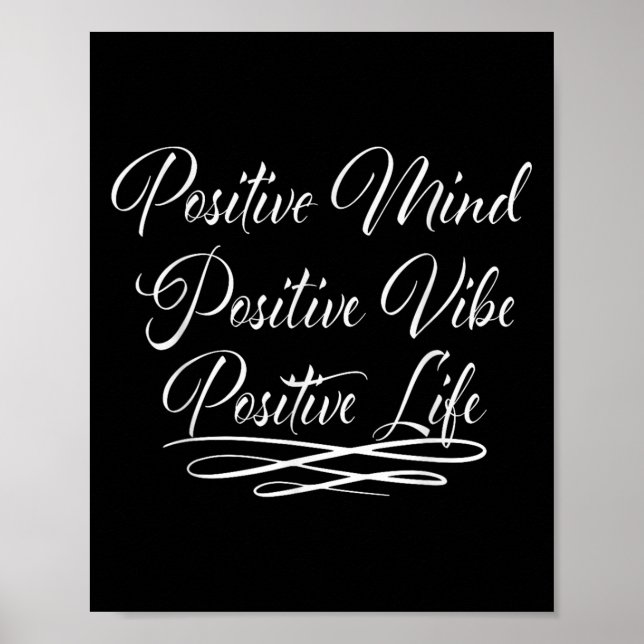 Poster Citações de Motivação para a Vida Vibe Positivo Me (Frente)