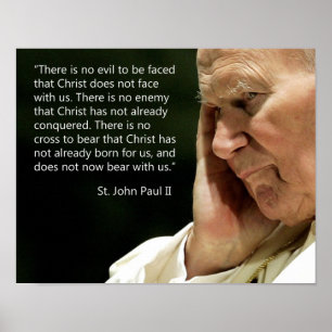 Pôster Citações de St John Paul II