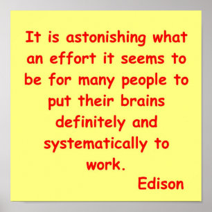 Pôster Citações de Thomas Edison