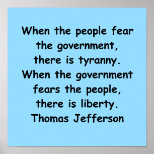 Poster citações de Thomas Jefferson