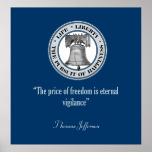 Pôster Citações de Thomas Jefferson (vigilância)