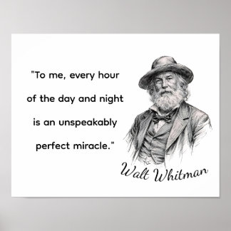 Poster Citações de Walt Whitman para a Vida