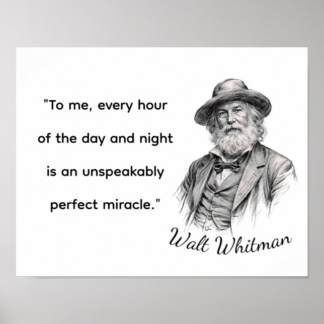 Poster Citações de Walt Whitman para a Vida (Frente)