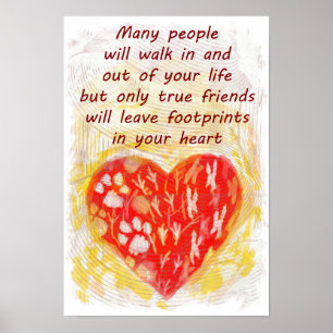 Pôster Citações do amigo verdadeiro do animal de