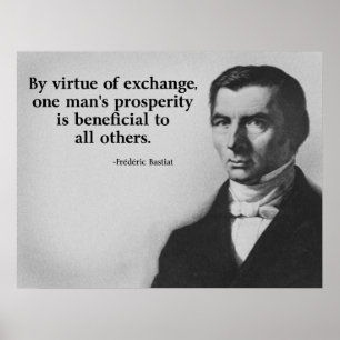 Pôster Citações do comércio livre de Bastiat