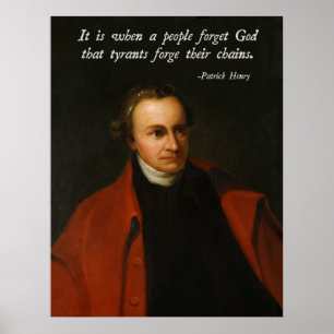 Pôster Citações do deus de Patrick Henry