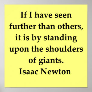 Poster citações do senhor Isaac Newton