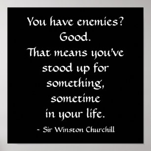 Pôster Citações do senhor Winston Churchill