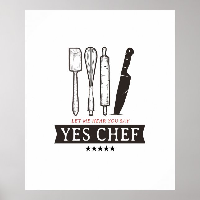 Poster Citações engraçadas de chefs (Frente)