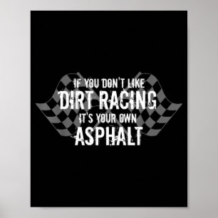 Poster Citações engraçadas de corridas em pista de terra