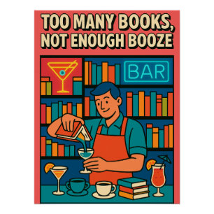 Pôster Citações engraçadas do bar de livro