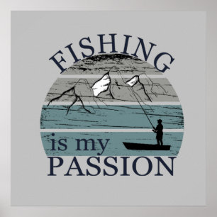Poster citações engraçadas pesca é minha vida