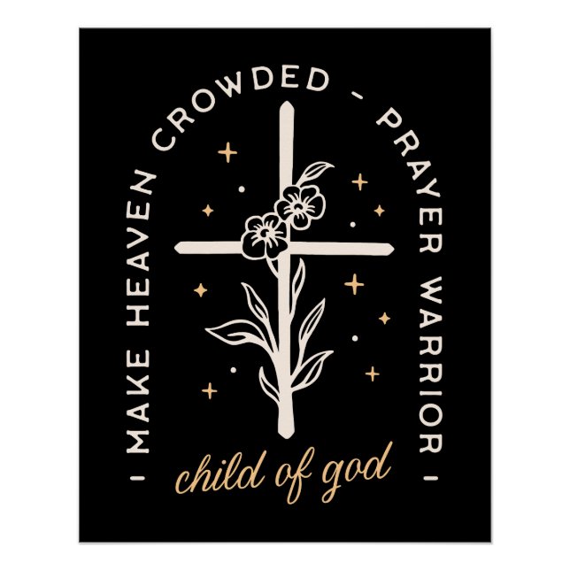 Pôster Citações estéticas cristãs da academia escura (Frente)