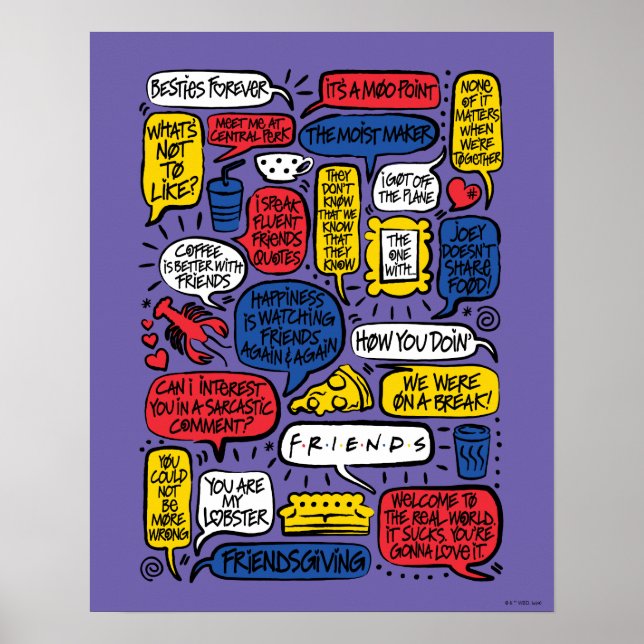 Poster Citações FRIENDS™ (Frente)