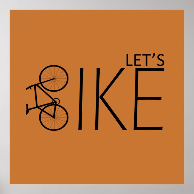 Poster citações inspiracionais de ciclismo (Frente)