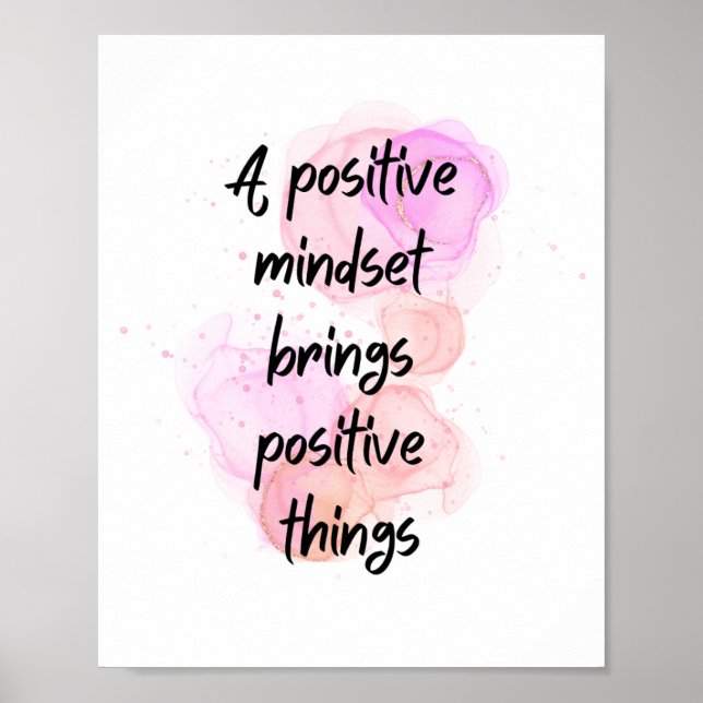 Poster citações inspiracionais positivas, motivação (Frente)