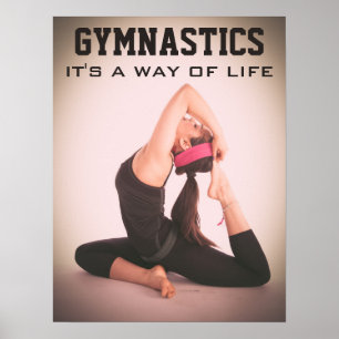 Pôster Citações inspiradas da ginástica
