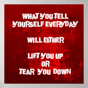 Poster Citações inspiradas da tipografia no amor-própr