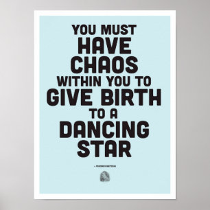 Poster Citações inspiradas de Friedrich Nietzsche -