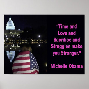 Pôster Citações inspiradas de Michelle Obama