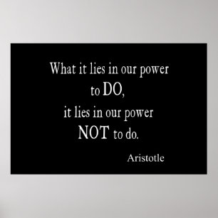Pôster Citações inspiradas do poder de Aristotle do