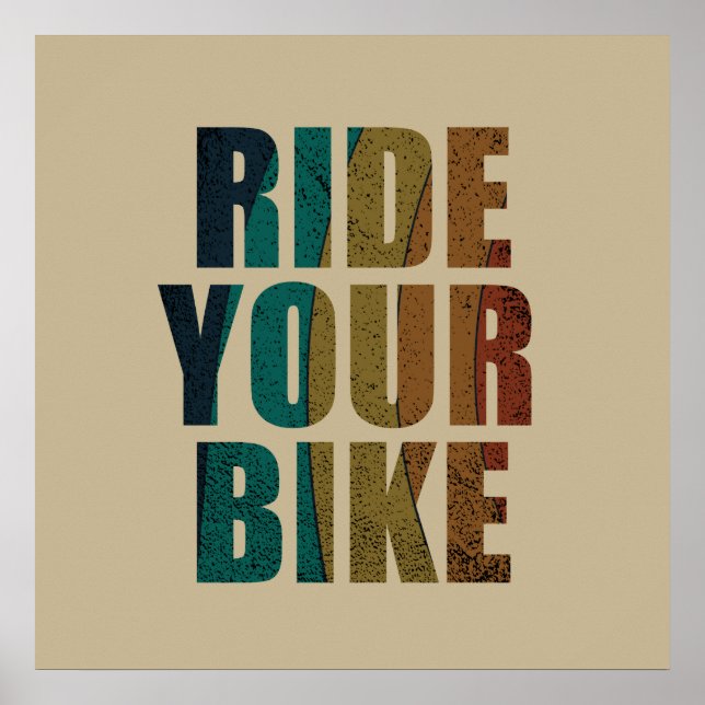 Poster citações inspiradoras de ciclismo (Frente)