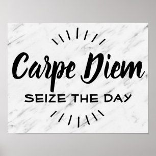 Poster Citações inspiradores de Carpe Diem que dizem o