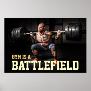 Poster Citações inspiradores do exercício do Bodybuild