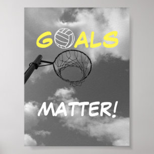 Poster Citações inspiradores do Netball da matéria dos