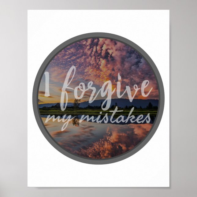 Poster citações motivacionais matinais para autoaceitação (Frente)