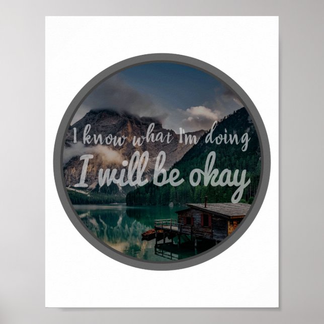 Poster citações motivacionais para vibrações positivas (Frente)