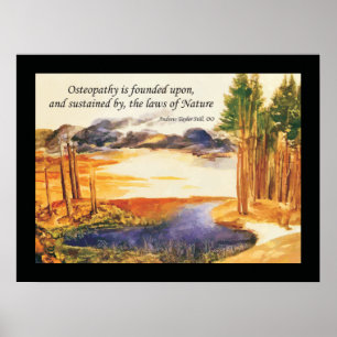 Poster Citações Osteopathic das leis naturais por A.T.