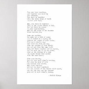 Poster Citações reais inspiradas Kahlil Gibran da máqu