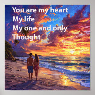 Poster Citações românticas do Dia dos Namorados