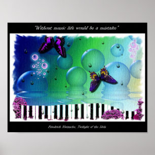 Poster Citações sobre a música