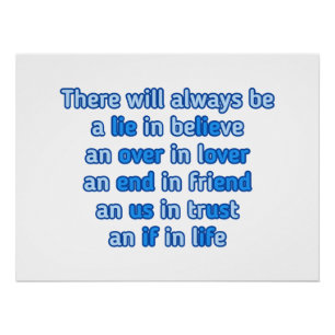 Pôster citações sobre amor, vida e amizade