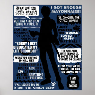 Poster Citações Toshiro do Hijikata