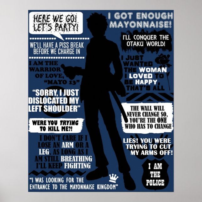 Poster Citações Toshiro do Hijikata (Frente)