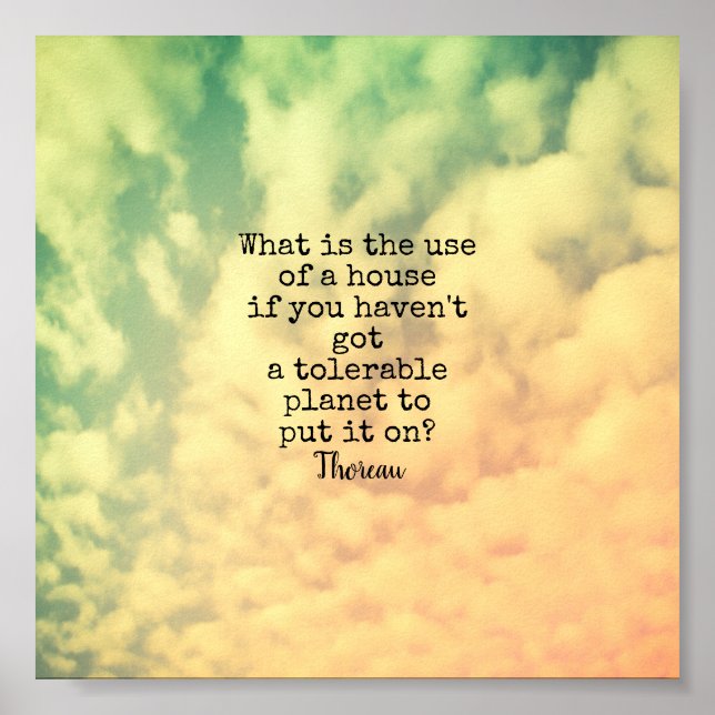 Poster Citando citações de natureza motivacional de Thore (Frente)