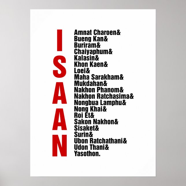 Poster Cities of Isaan, Thailand (Frente)