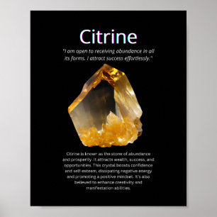 Poster Citrina Crystal Stone Significa