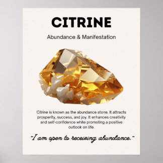 Poster Citrina Stone Crystal Significa