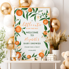 Poster Citrinos botânicos laranja pequenas boas-vindas