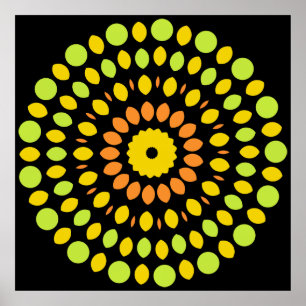 Poster Citrinos, verdes, amarelos, laranja,