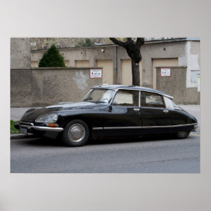 Pôster Citroën DS preto